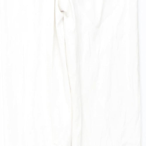 Lioness Womens Ivory Cotton Straight Jeans Size M L30 in Regular Button