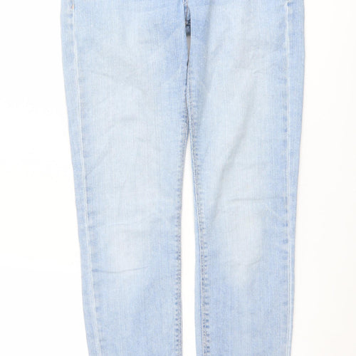 H&M Womens Blue Cotton Skinny Jeans Size 26 in L32 in Regular Button