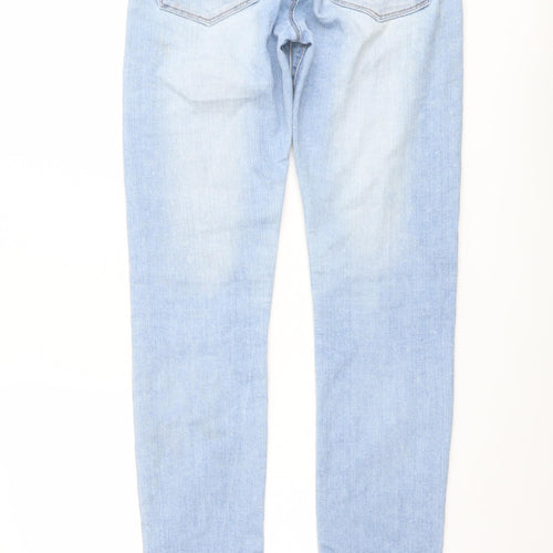 H&M Womens Blue Cotton Skinny Jeans Size 26 in L32 in Regular Button