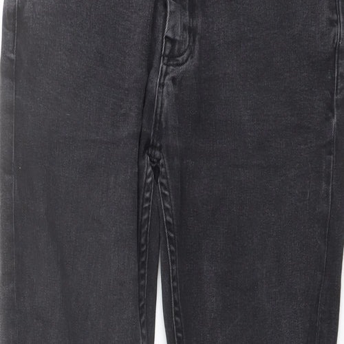 CR7 Mens Grey Cotton Straight Jeans Size 32 in L28 in Regular Button