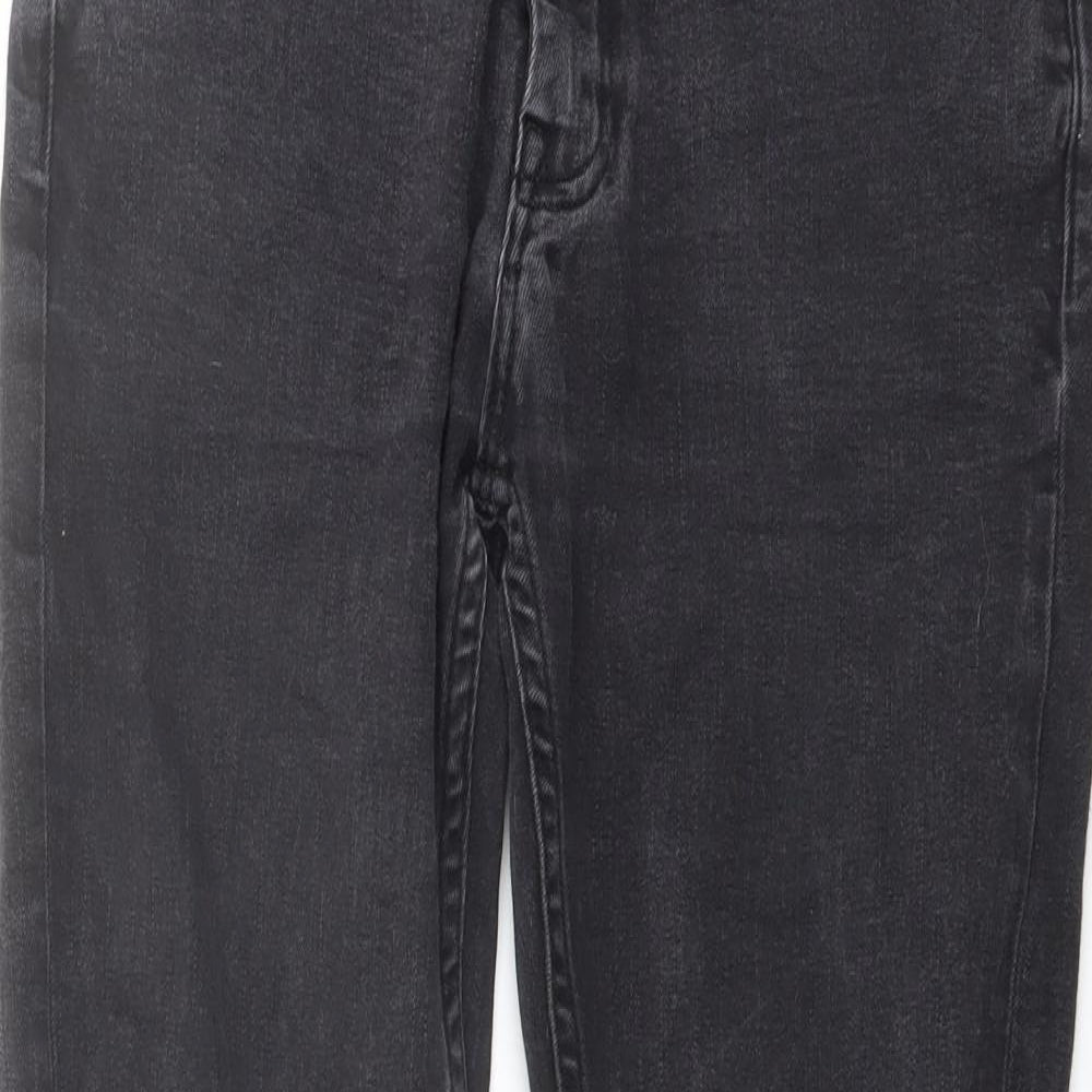 CR7 Mens Grey Cotton Straight Jeans Size 32 in L28 in Regular Button