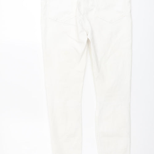 ASOS Womens Ivory Cotton Skinny Jeans Size 28 in L25 in Regular Button
