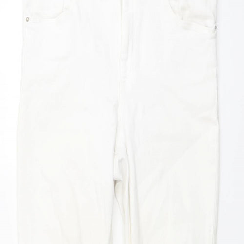 ASOS Womens Ivory Cotton Skinny Jeans Size 28 in L25 in Regular Button