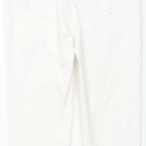 ASOS Womens Ivory Cotton Skinny Jeans Size 28 in L25 in Regular Button