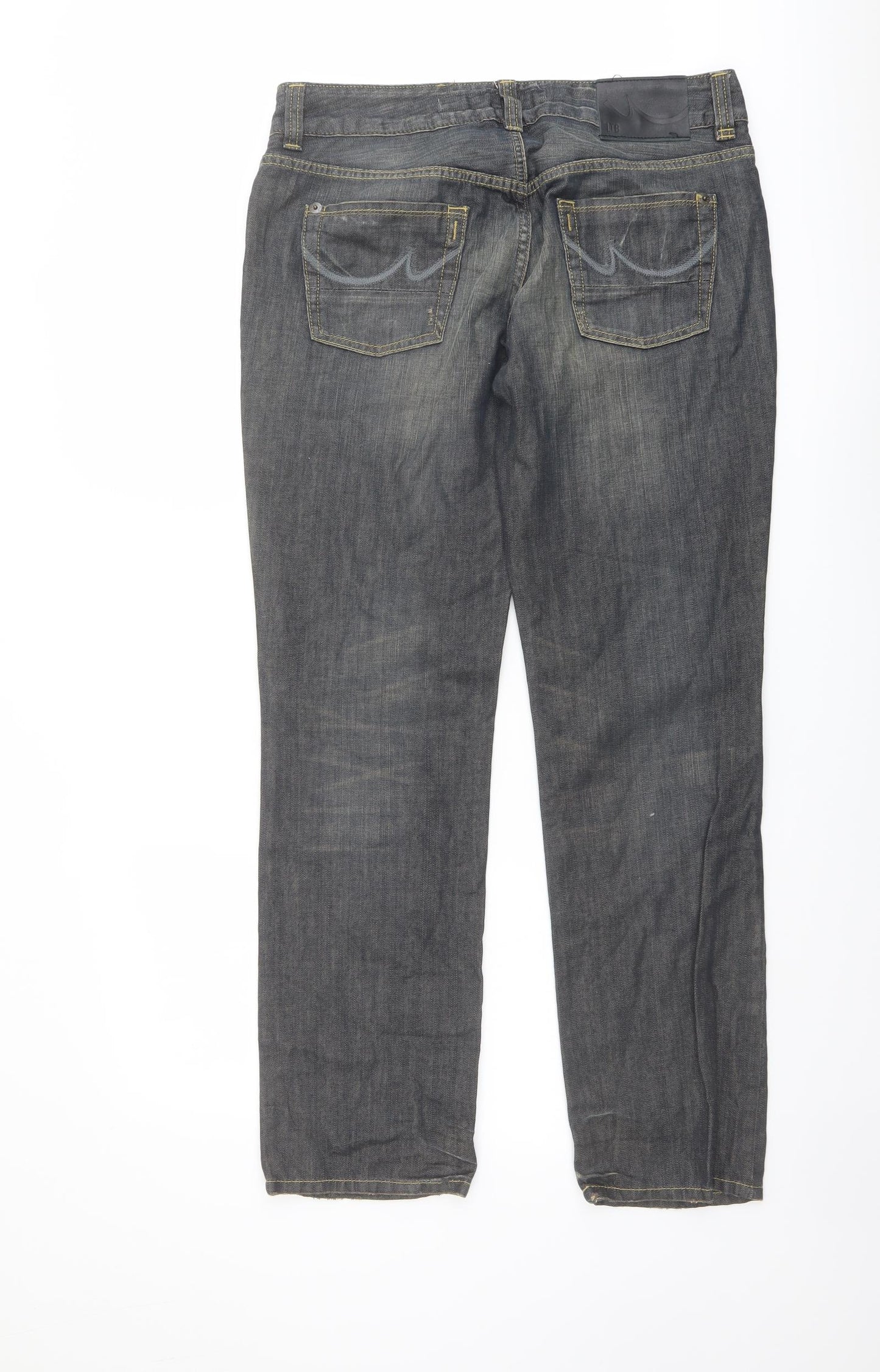LTB 1948 Mens Grey Cotton Straight Jeans Size 32 in L32 in Regular Button