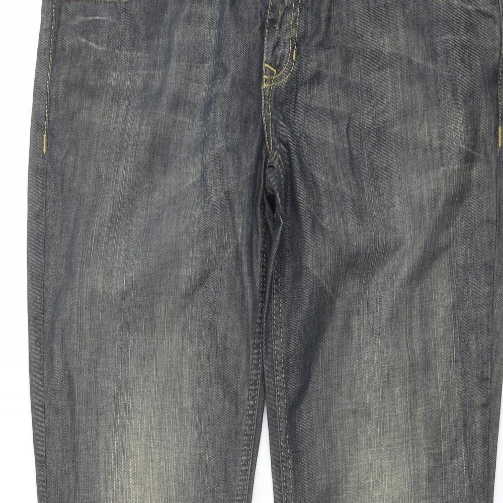 LTB 1948 Mens Grey Cotton Straight Jeans Size 32 in L32 in Regular Button