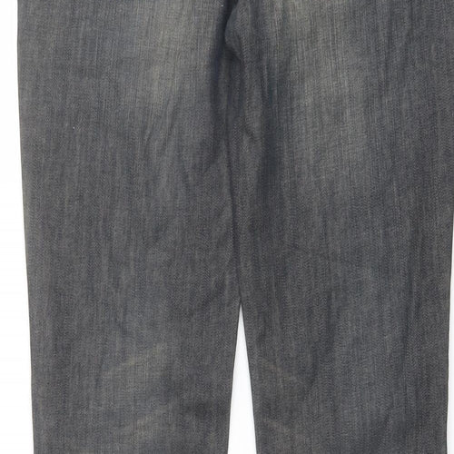 LTB 1948 Mens Grey Cotton Straight Jeans Size 32 in L32 in Regular Button