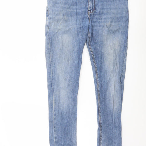 ASOS Mens Blue Cotton Skinny Jeans Size 30 in L30 in Regular Button