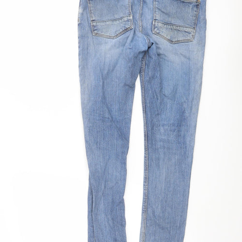 ASOS Mens Blue Cotton Skinny Jeans Size 30 in L30 in Regular Button