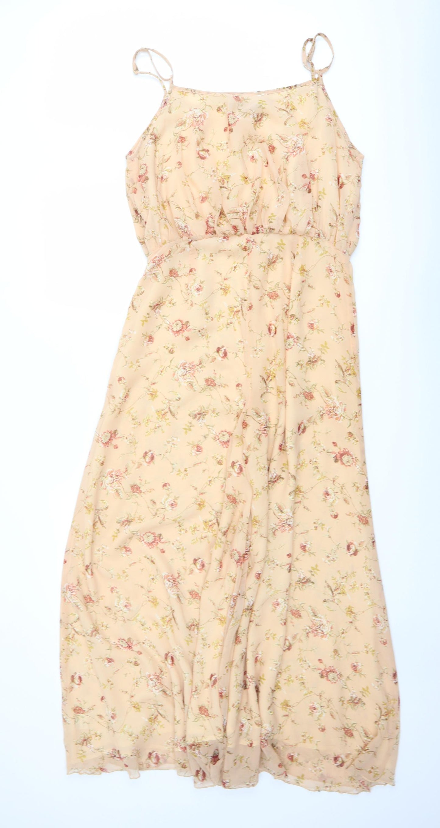 Rave Womens Pink Floral Polyester Jumpsuit One-Piece Size 14 Pullover