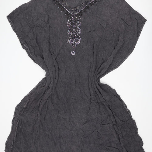 Nightingales Womens Grey Polyester Cover Up One Size