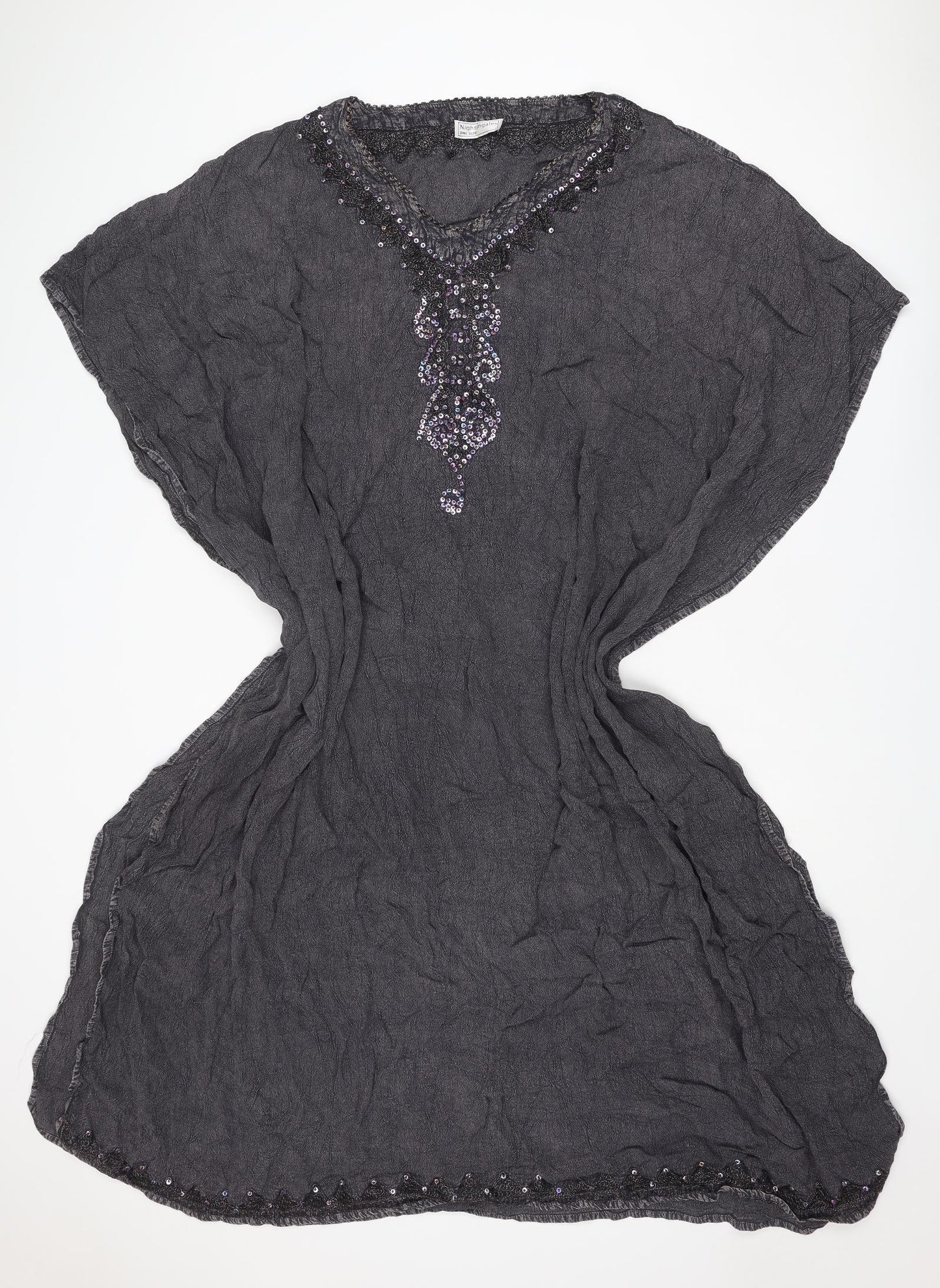 Nightingales Womens Grey Polyester Cover Up One Size