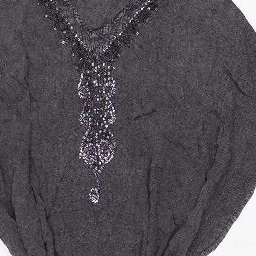 Nightingales Womens Grey Polyester Cover Up One Size