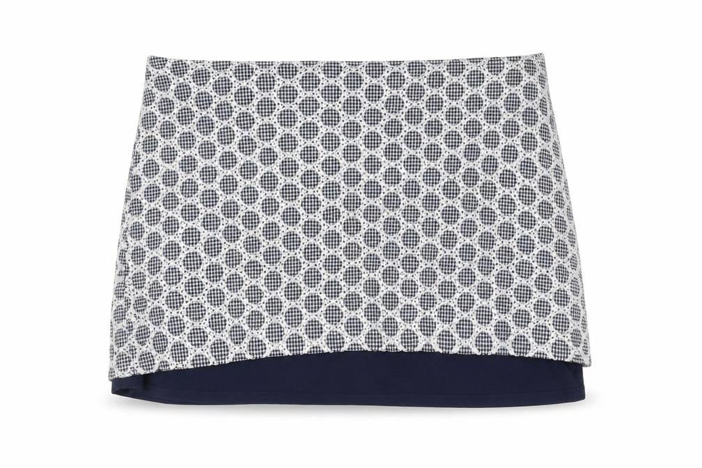 Topshop Womens White Geometric Cotton Mini Skirt Size 8 Zip