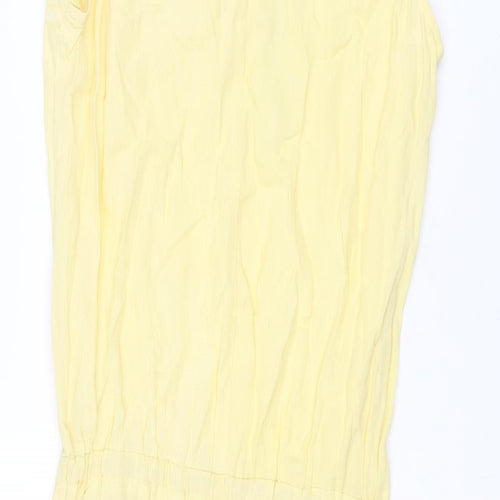 NEXT Womens Yellow Viscose A-Line Size 6 Cowl Neck Pullover