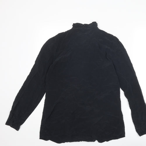 Marella Womens Black Polyester Basic Blouse Size 14 Mock Neck