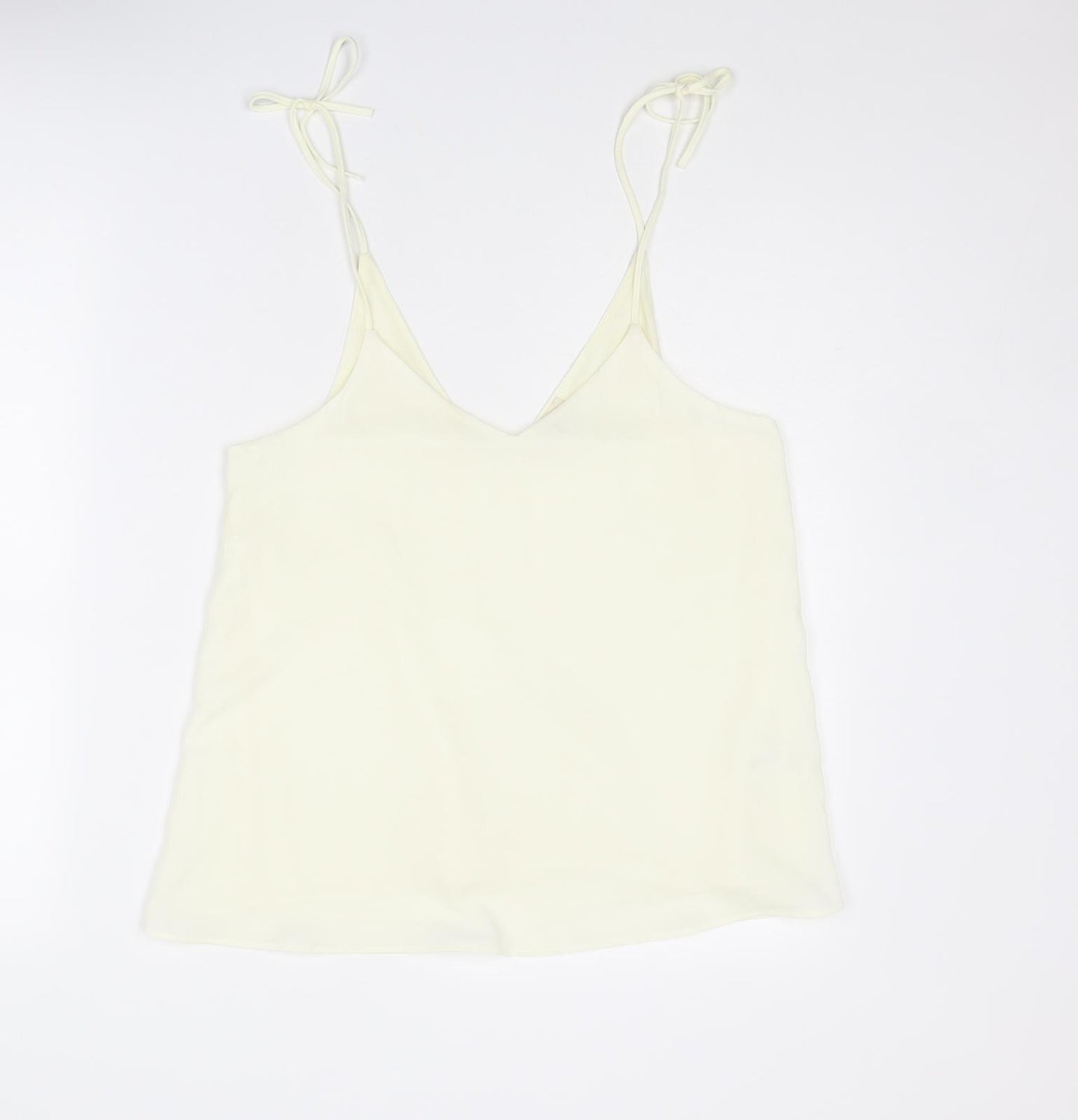 River Island Womens Ivory Polyester Camisole Tank Size 8 V-Neck