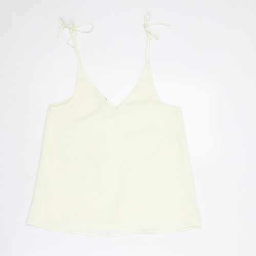 River Island Womens Ivory Polyester Camisole Tank Size 8 V-Neck