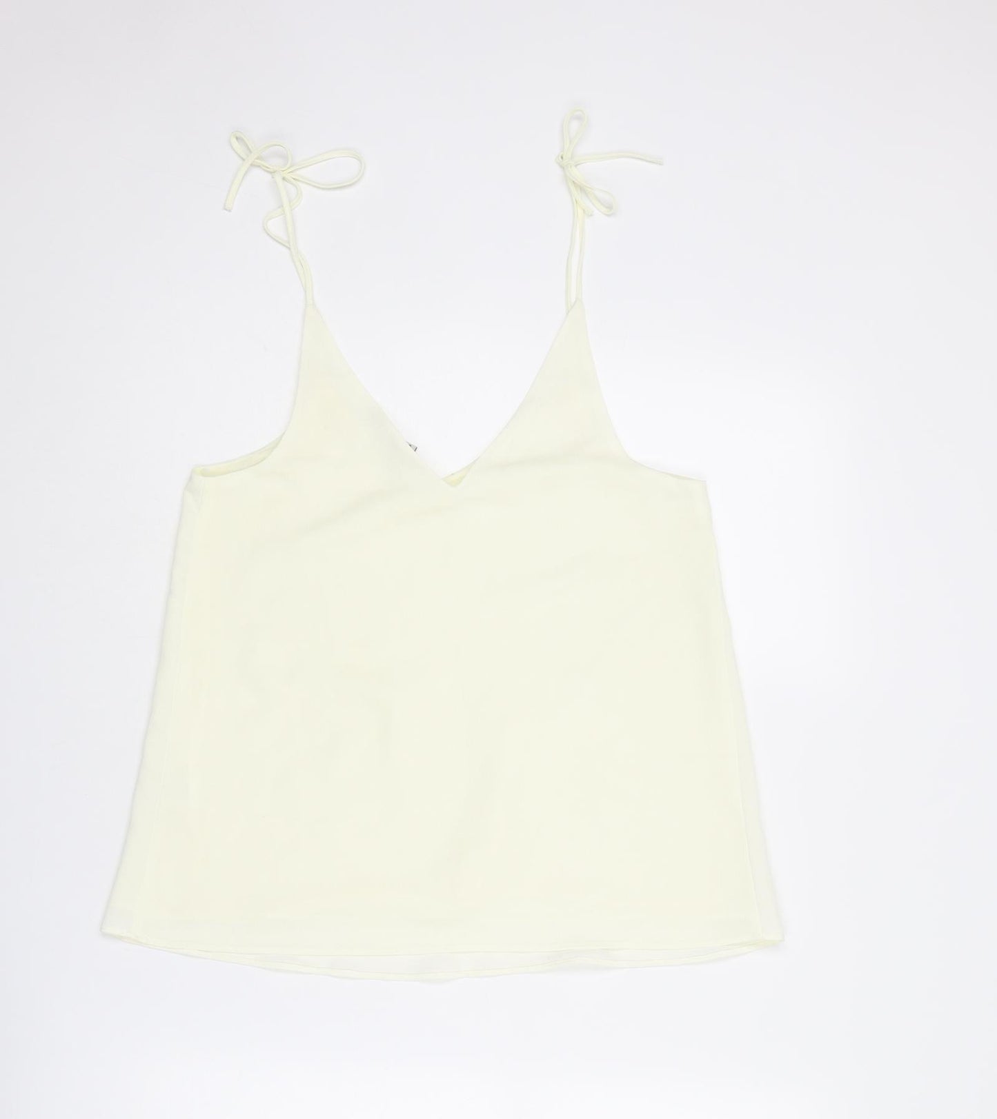River Island Womens Ivory Polyester Camisole Tank Size 8 V-Neck