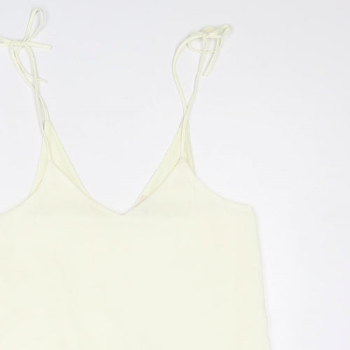 River Island Womens Ivory Polyester Camisole Tank Size 8 V-Neck