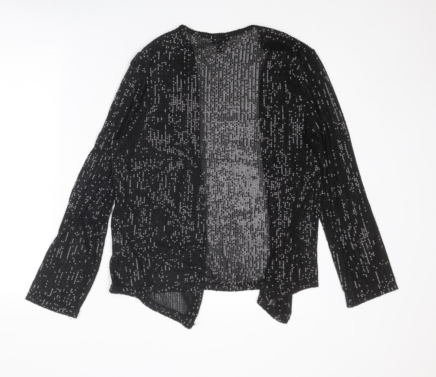 Adiva Womens Black Polyester Basic Blouse Size M V-Neck