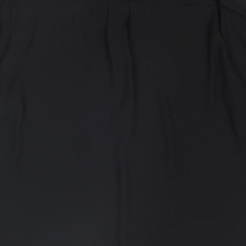 Dorothy Perkins Womens Black Polyester Basic Blouse Size 16 V-Neck