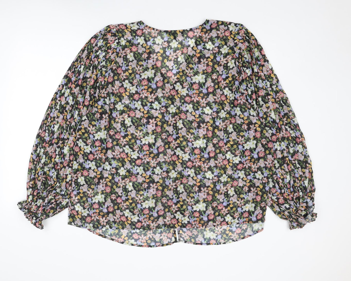 Phase Eight Womens Multicoloured Floral Polyester Basic Blouse Size 22 V-Neck