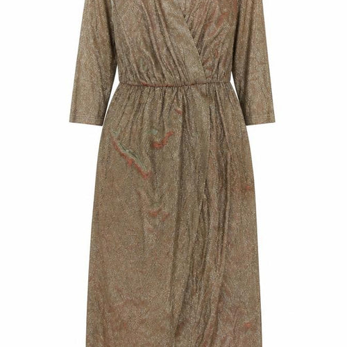 Nasty Gal Womens Gold Polyester A-Line Size 10 V-Neck Zip