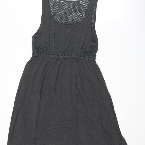 Element Womens Grey Viscose Tank Dress Size L Scoop Neck Pullover