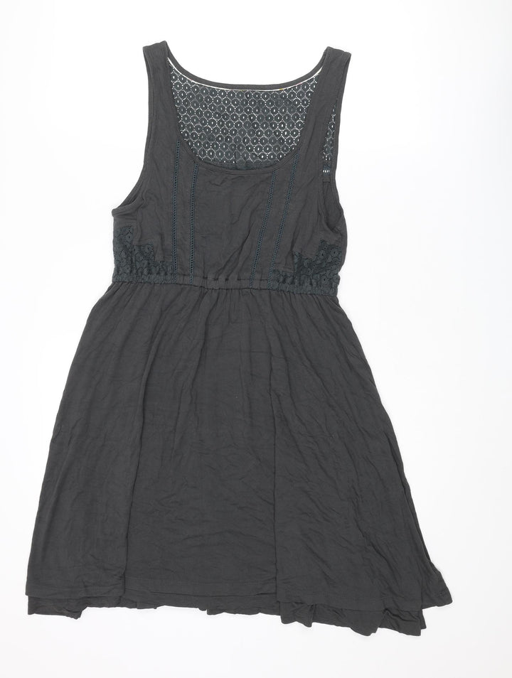 Element Womens Grey Viscose Tank Dress Size L Scoop Neck Pullover