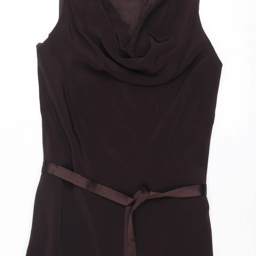 Monsoon Womens Brown Polyester A-Line Size 12 Cowl Neck Pullover