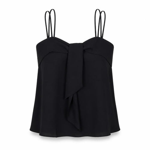 Mango Womens Black Polyester Camisole Tank Size M V-Neck