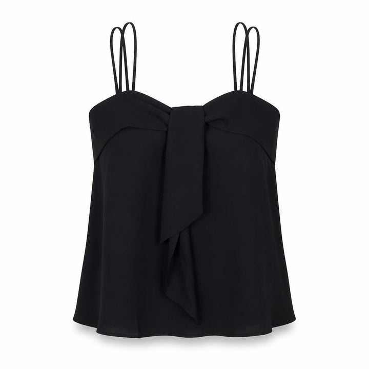 Mango Womens Black Polyester Camisole Tank Size M V-Neck