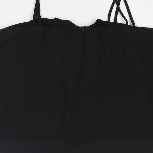 Mango Womens Black Polyester Camisole Tank Size M V-Neck