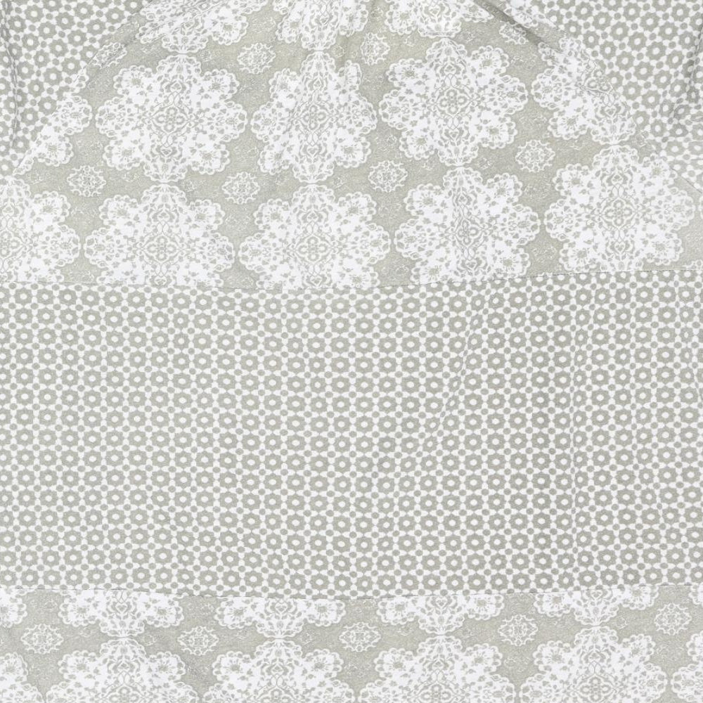 Debenhams Womens Grey Geometric Polyester Basic T-Shirt Size 16 Round Neck