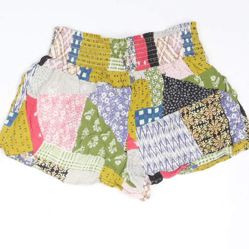 Urban Outfitters Womens Multicoloured Patchwork Viscose Bermuda Shorts Size S L3 in Regular