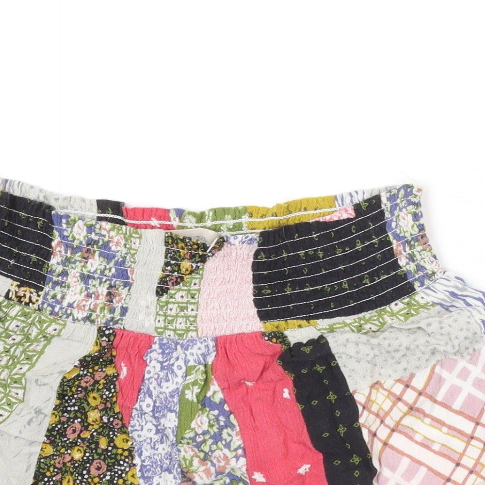 Urban Outfitters Womens Multicoloured Patchwork Viscose Bermuda Shorts Size S L3 in Regular