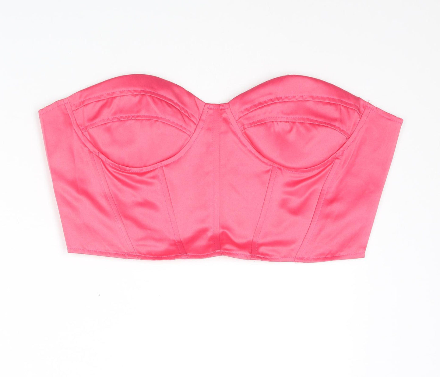 PRETTYLITTLETHING Womens Pink Polyester Cropped Tank Size 14 Sweetheart