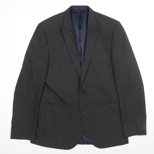 NEXT Mens Black Polyester Jacket Suit Jacket Size 40 Regular