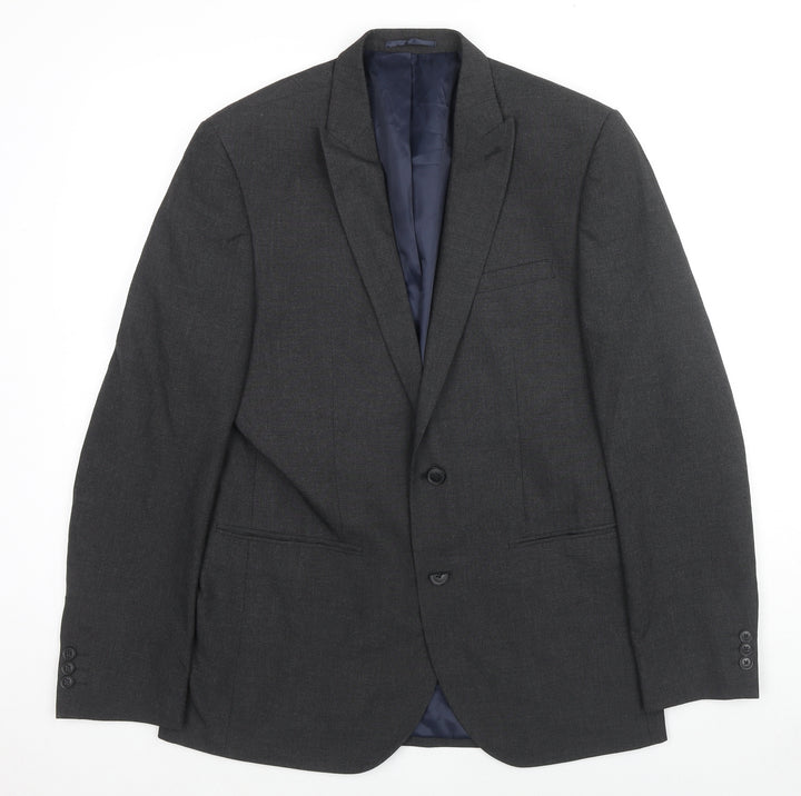 NEXT Mens Black Polyester Jacket Suit Jacket Size 40 Regular