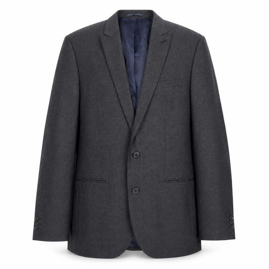 Front view of Next men’s black polyester jacket suit jacket, size 40, regular