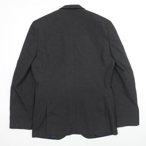 NEXT Mens Black Polyester Jacket Suit Jacket Size 40 Regular