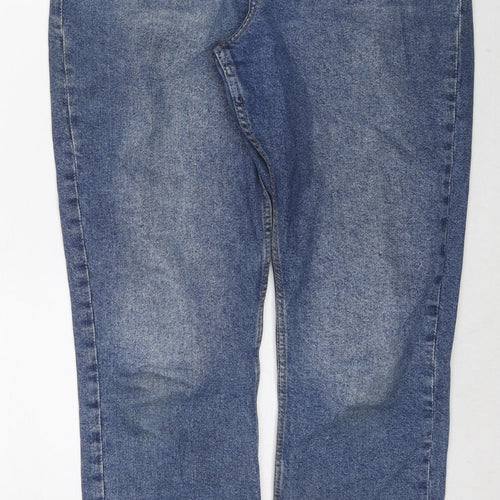 Urban Bliss Womens Blue Cotton Straight Jeans Size 10 L27 in Regular Zip