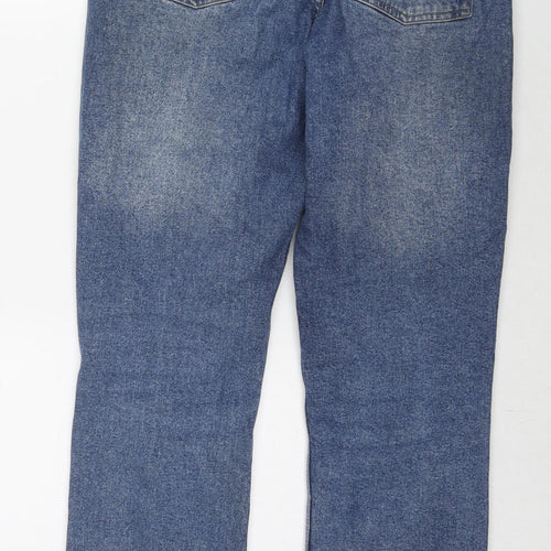 Urban Bliss Womens Blue Cotton Straight Jeans Size 10 L27 in Regular Zip