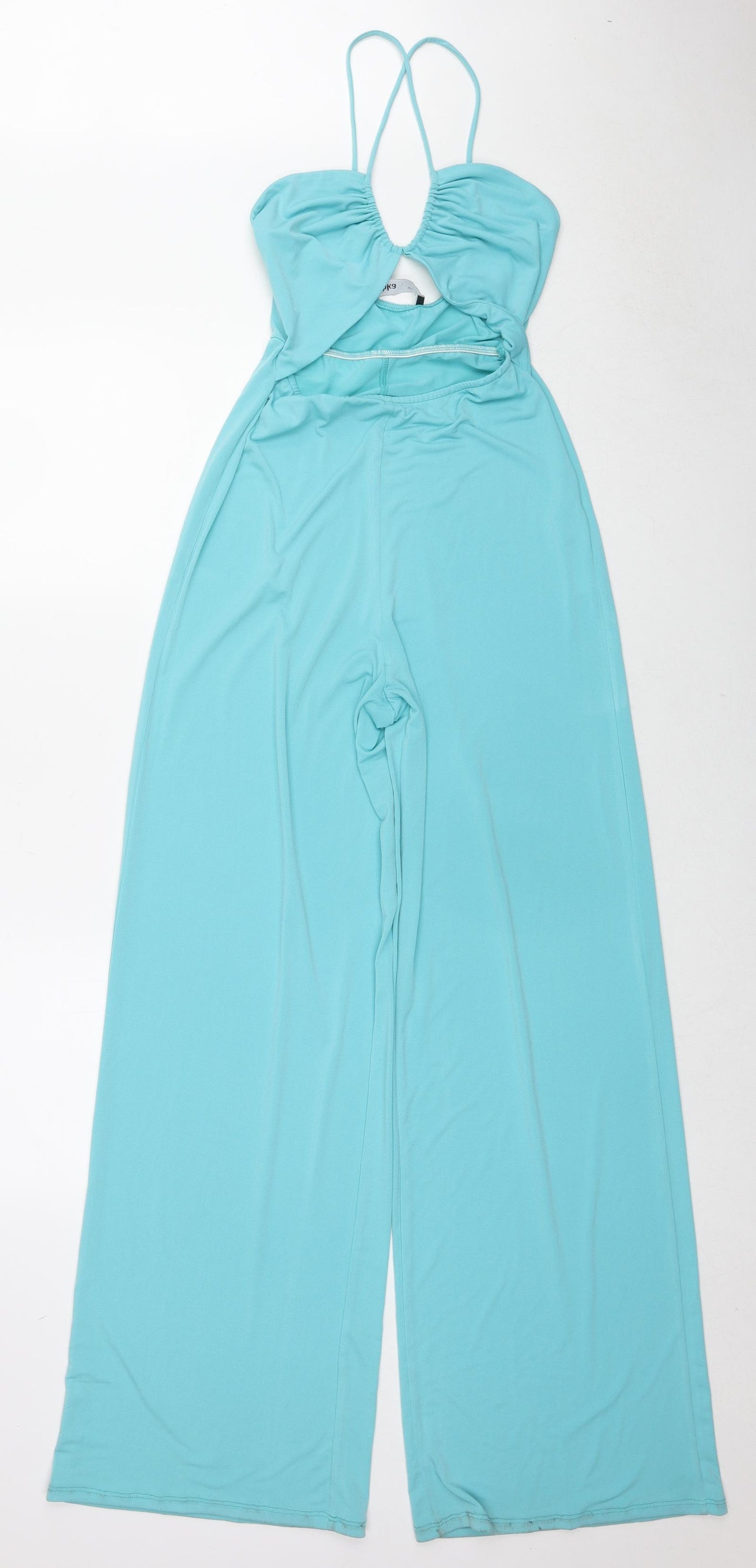 Bershka Womens Blue Polyester Jumpsuit One-Piece Size S L30 in Pullover