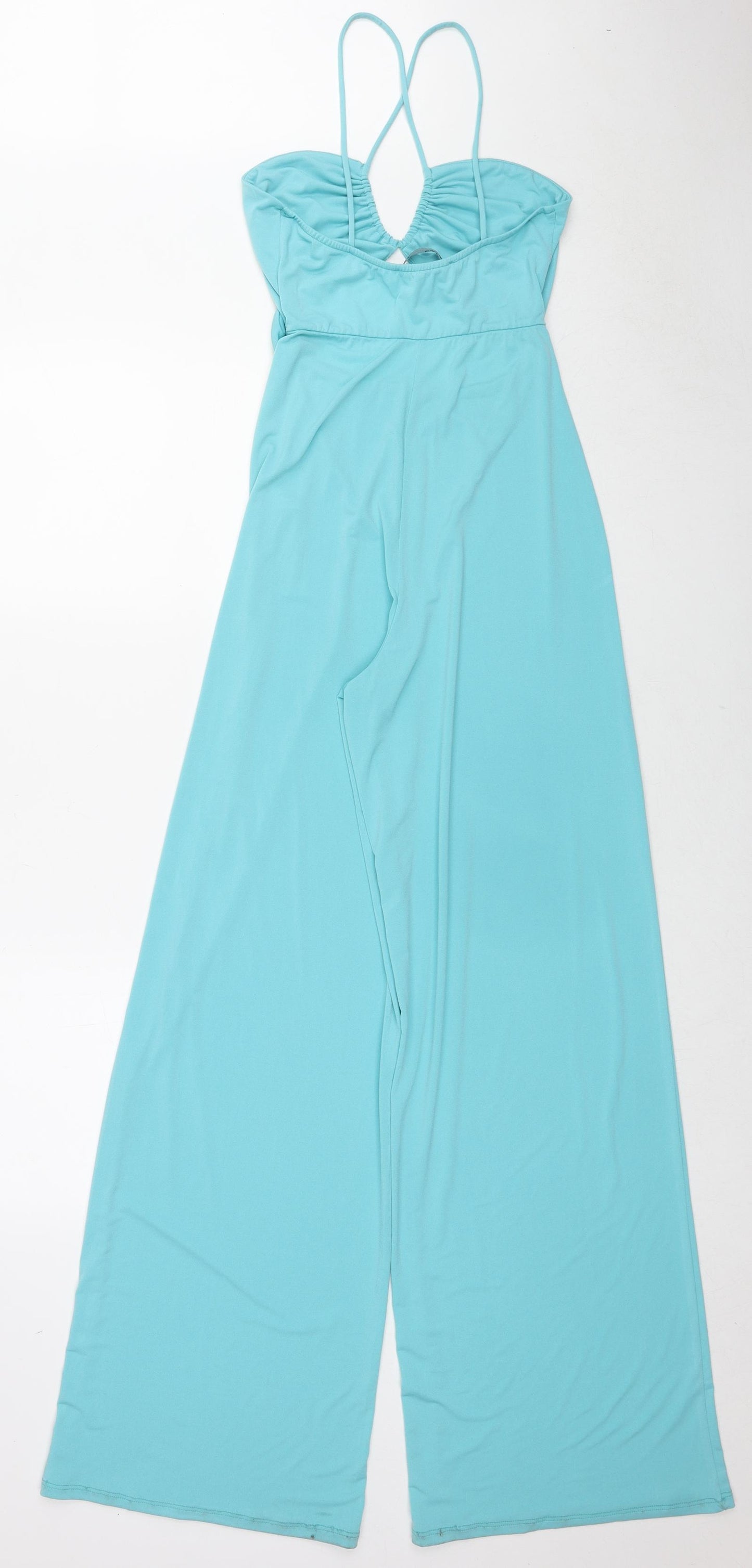 Bershka Womens Blue Polyester Jumpsuit One-Piece Size S L30 in Pullover