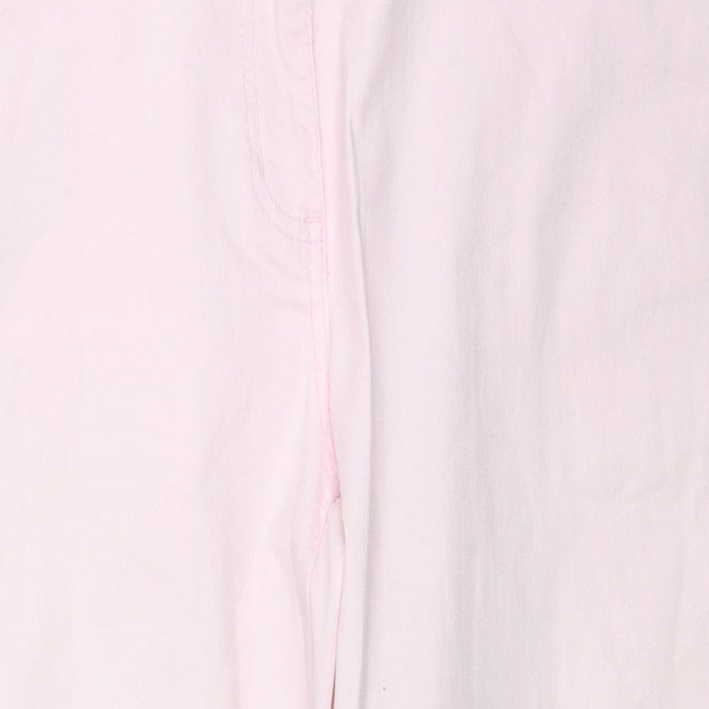 TU Womens Pink Cotton Cropped Jeans Size 12 L20 in Regular Zip