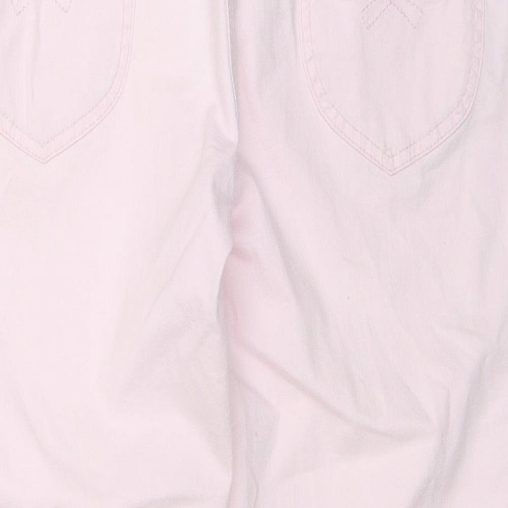 TU Womens Pink Cotton Cropped Jeans Size 12 L20 in Regular Zip