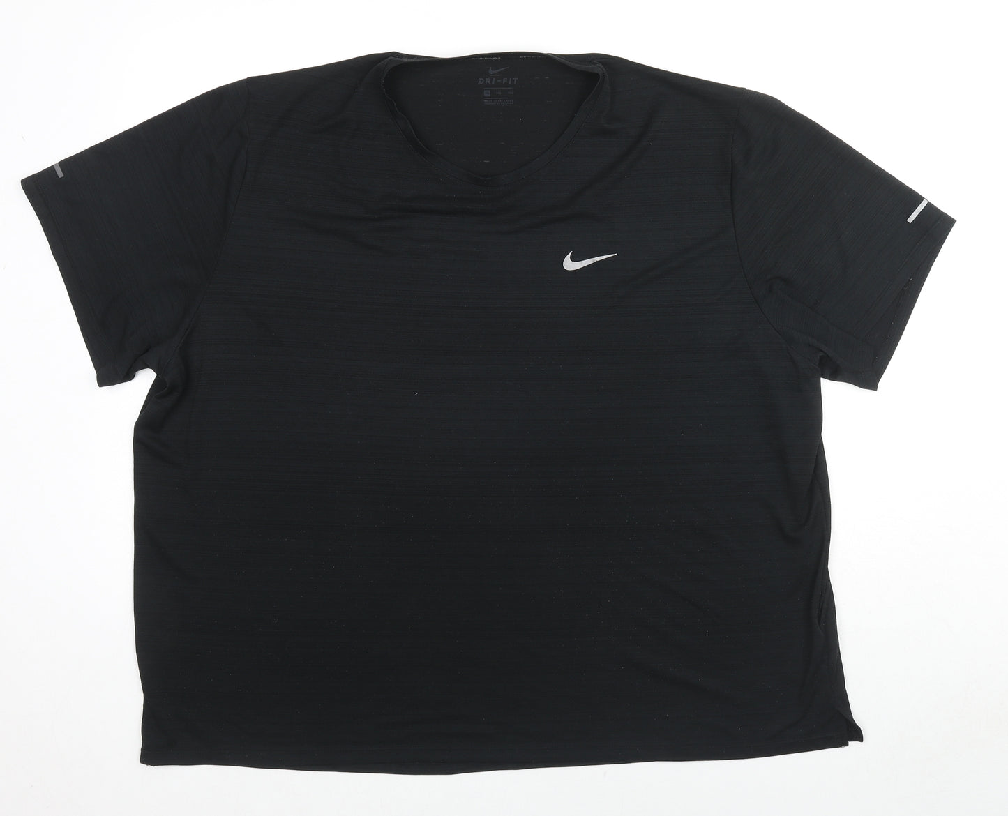 Nike Mens Black Polyester Basic T-Shirt Size 3XL Crew Neck Pullover