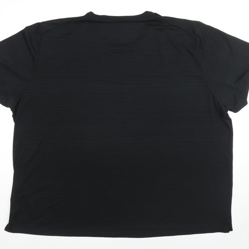 Nike Mens Black Polyester Basic T-Shirt Size 3XL Crew Neck Pullover